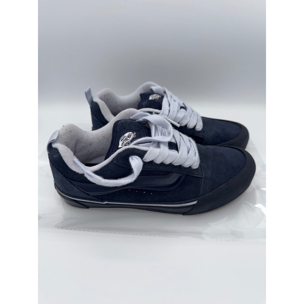 Vans Knu Skool Navy Blue Suede Chunky Skate Shoes Mens 8 Womens 9.5 Low Top